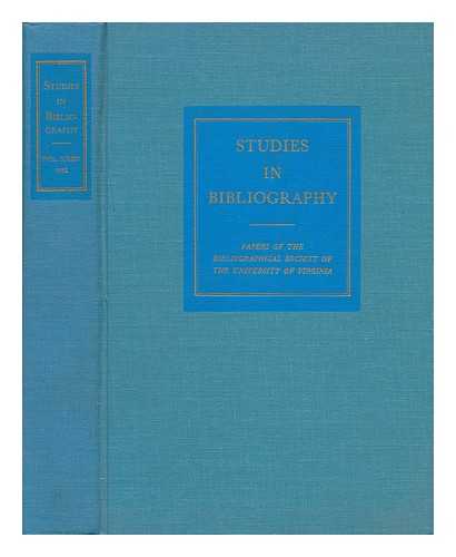 BOWERS, FREDSON (ED. ) - Studies in Bibliography - Volume Thirty-Five