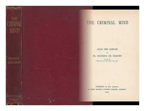 DE FLEURY, MAURICE - The Criminal Mind