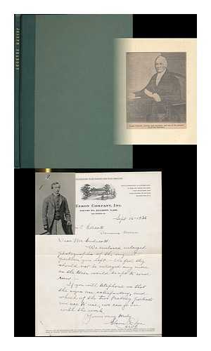 PEABODY FAMILY (FRANCIS PEABODY, 1614-1698? ). ENDICOTT FAMILY - A Small Archive of Original Manuscript Letters [Correspondence With Elson Company Plate and Photogravure Manufacturers], Photos and Newspaper Clippings