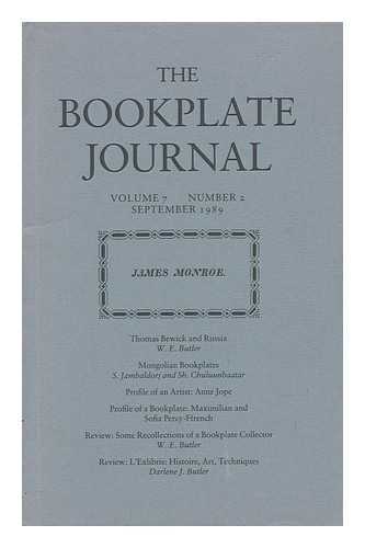 BUTLER, W. E. (ED. ) - The Bookplate Journal, Volume 7, Number 2, September 1989