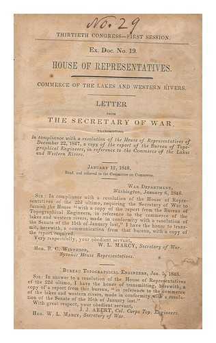 House Of Representatives - Ex. Doc. No. 19, House of Representatives, Commerce of the Lakes and Western Rivers