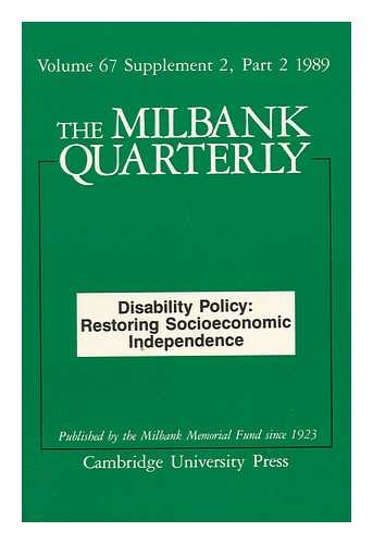 WILLIS, DAVID P. (ED. ) - The Milbank Quarterly, Volume 67, Supplement 2, Part 2, 1989