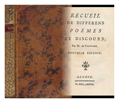 VOLTAIRE (1694-1778) - [Recueil De Differens] - Poemes Et Discours