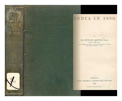 TEMPLE, RICHARD, SIR (1826-1902) - India in 1880. by Sir Richard Temple, Bart