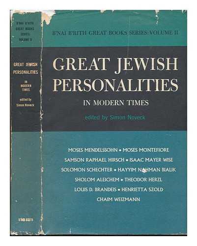 NOVECK, SIMON (ED. ) - Great Jewish Personalities in Modern Times
