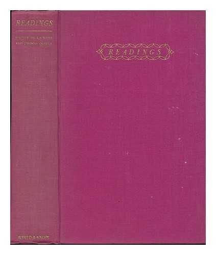 DE LA MARE, WALTER (1873-1956) , COMP. - Readings, Selected by Walter De La Mare and Thomas Quayle, D. LTTT. , with Woodcut Illustrations by C. T. Nightingale