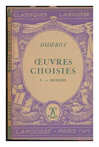 DIDEROT, DENIS (1713-1784) - Oeuvres Choisies 1 - Romans