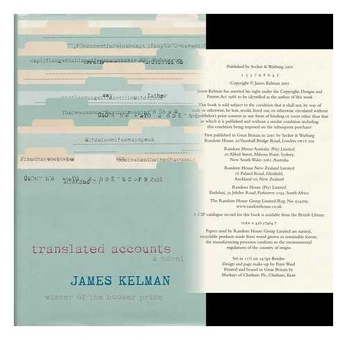 KELMAN, JAMES - Translated Accounts