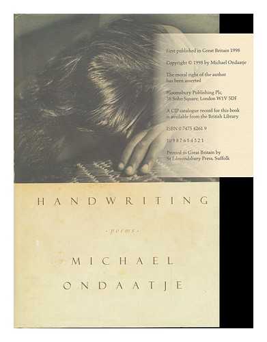 ONDAATJE, MICHAEL - Handwriting Poems