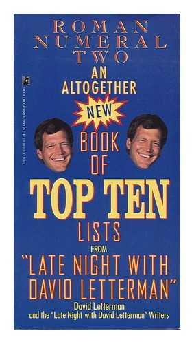 LETTERMAN, DAVID AND O'DONNELL, STEVE - An Altogether New Book of Top Ten Lists