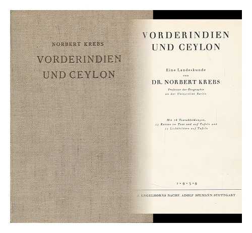 KREBS, NORBERT - Vorderindien Und Ceylon