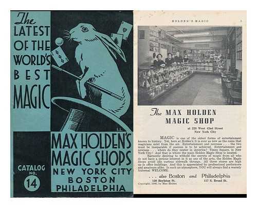HOLDEN, MAX - Max Holden's Magic Shops - Catalog No. 14