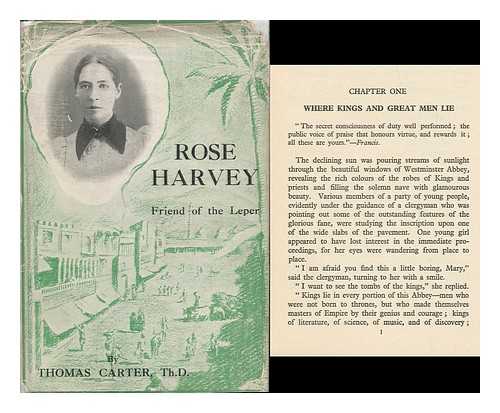 CARTER, THOMAS - Rose Harvey : Friend of the Leper