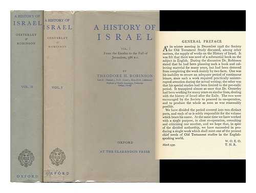ROBINSON, THEODORE H. (THEODORE HENRY) - A History of Israel. Volumes I & II Complete in Two Volumes