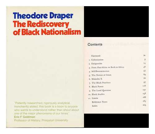 DRAPER, THEODORE (1912-2006) - The Rediscovery of Black Nationalism