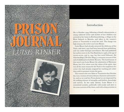 RINSER, LUISE (1911-2002) - Prison Journal ; Translated by Michael Hulse