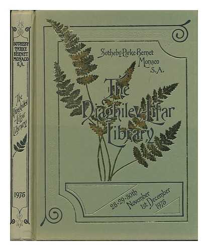 SOTHEBY PARKE BERNET MONACO S. A - The Diaghilev-Lifar Library : Ordre Des Vacations ... : Exposition Publique a Partir De Mercredi 24 Novembre [1975] ... : Vente Aux Encheres Publiques Au Sporting D'Hiver ... Monte Carlo ... : [Catalogue]