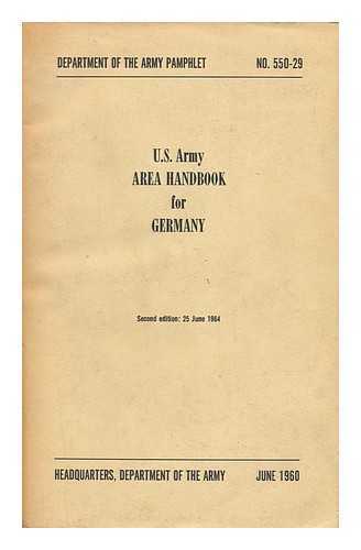 [Department Of The U. S. Army] - U. S. Army Handbook for Germany Department of the Army Pamphlet No. 550-29