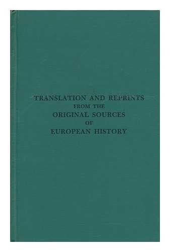 FAIRLEY, WILLIAM (ED. ) - Translations and Reprints from the Original Sources of European History: No. 1 - Monumentum Ancyranum (The Deeds of Augustus) ; No. 2 - Protests of the Cour Des Aides of Paris, April 10, 1775 - Volume 5