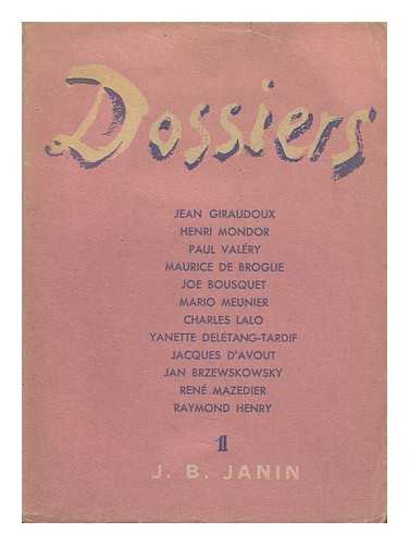 GIRAUDOUX, JEAN (ET AL. ) - Dossiers : No. 1, 1946.