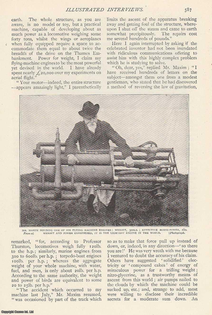 Mr Hiram Maxim. Illustrated Interview., Smith, J. Bucknall Mr Hiram Maxim. Illustrated Interview., Smith, J. Bucknall