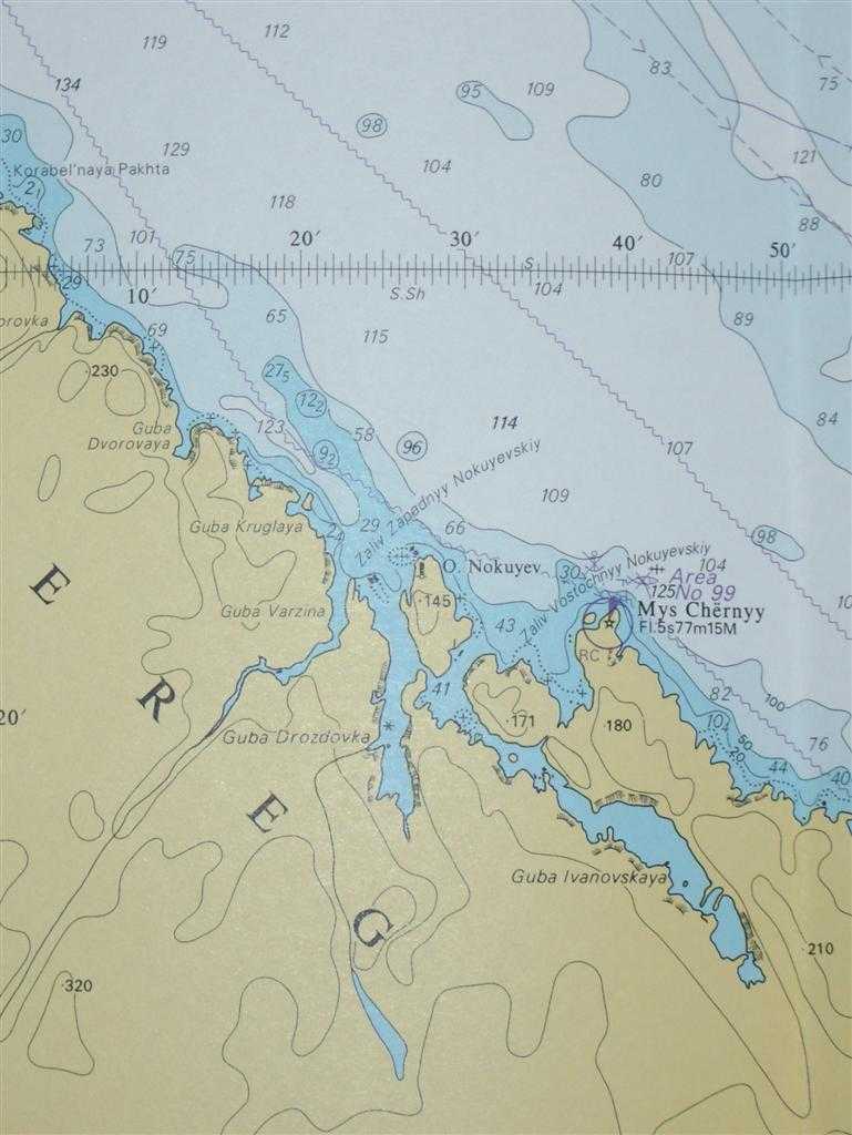 Nautical Chart No. 2269 Russia - Barents Sea, Mys Teriberskiy to Mys