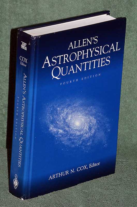 Allen's Astrophysical Quantities