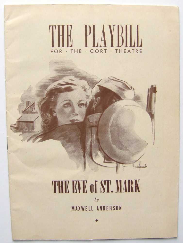 Image for The Eve of St. Mark: Playbill for the Cort Theatre, 1943