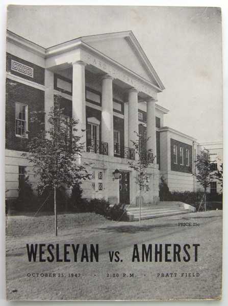 Image for Wesleyan vs. Amherst: Official Football Program (October 25, 1947)