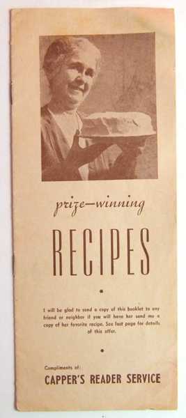 Image for Prize-winning Recipes (Promotional Cook Book)