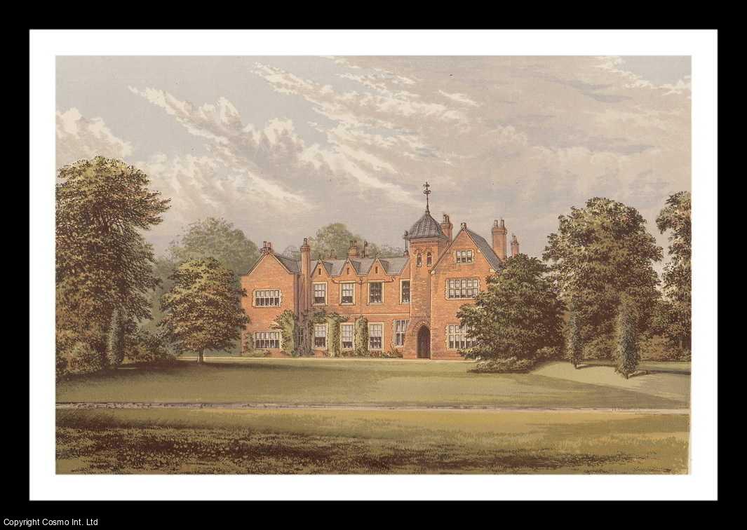 Francis Orpen Morris - Lea, near Gainsborough, Lincolnshire. The House of the Anderson family. Antique Colour Print. Published by William MacKenzie 1860.