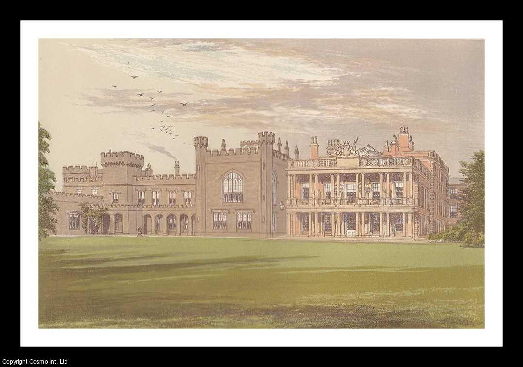 Francis Orpen Morris - Knowsley Hall, near Prescot, Lancashire. The House of the Earls of Derby. Antique Colour Print. Published by William MacKenzie 1860.