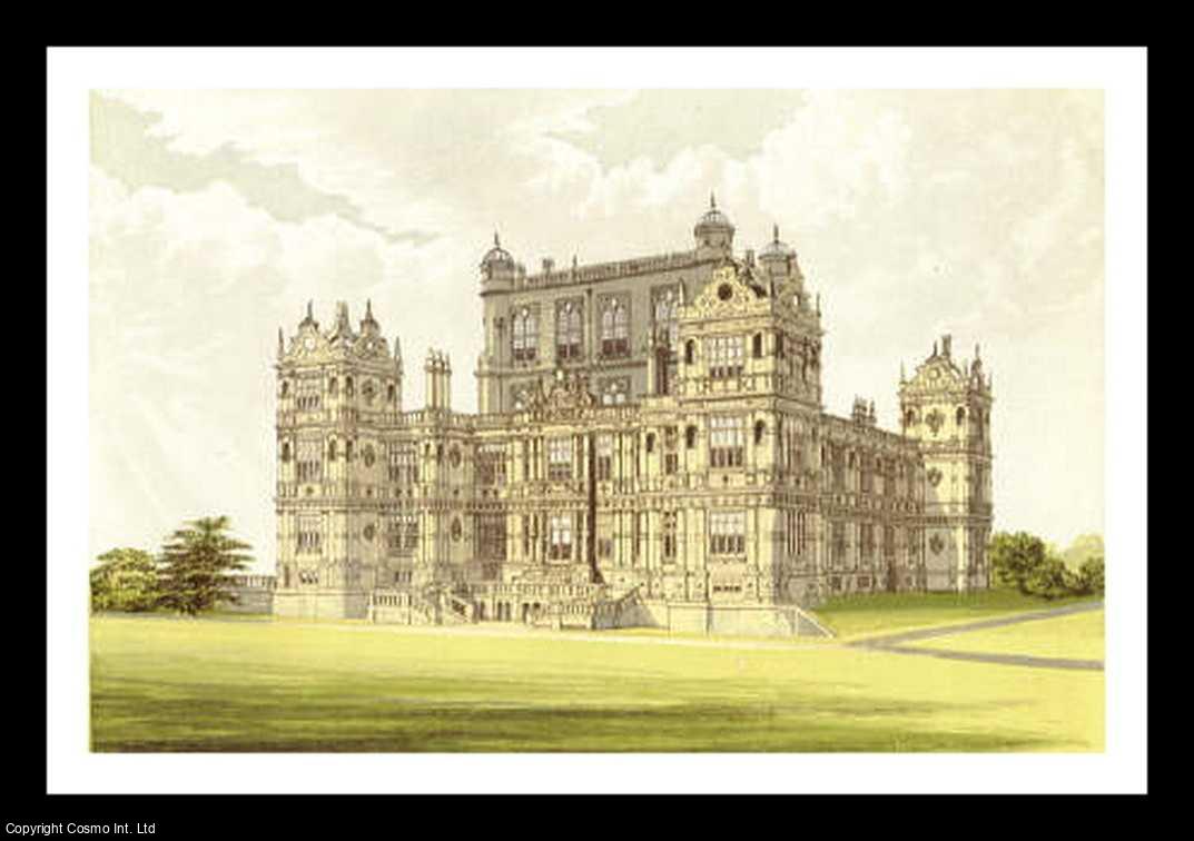 Francis Orpen Morris - Wollaton Hall, near Nottingham, Nottinghamshire. The House of the Middleton family. Antique Colour Print. Published by William MacKenzie 1860.