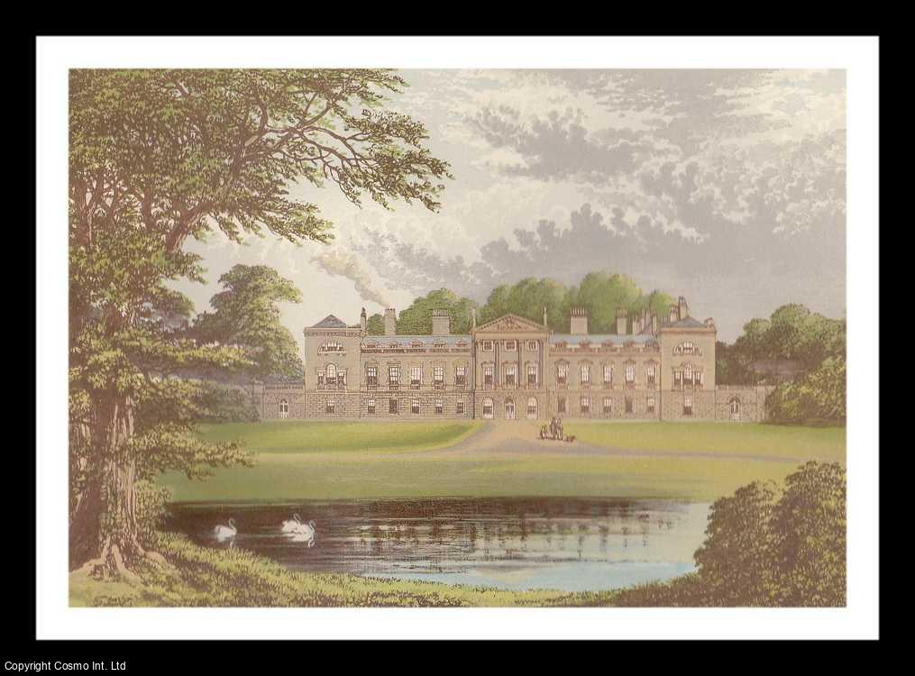 Francis Orpen Morris - Woburn Abbey, near Woburn, Bedfordshire. The House of the Dukes of Bedfordshire. Antique Colour Print. Published by William MacKenzie 1860.
