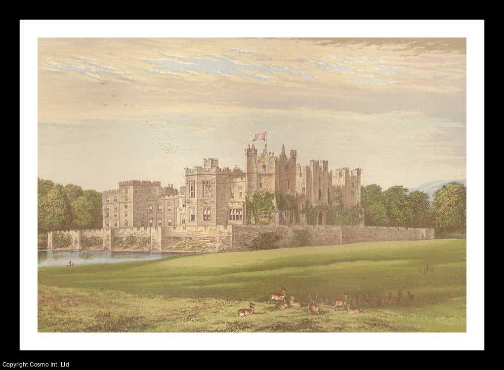 MORRIS, FRANCIS ORPEN - Raby Castle, near Staindrop, Durham. The House of the Dukes of Cleveland. Antique Colour Print.