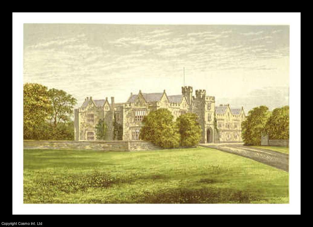 Francis Orpen Morris - Wytham Abbey, near Oxford, Oxfordshire. The House of the Earls of Abingdon. Antique Colour Print. Published by William MacKenzie 1860.