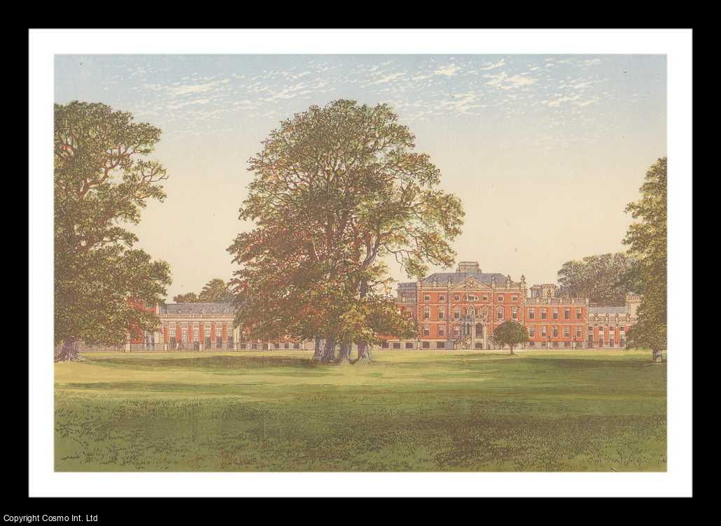 Francis Orpen Morris - Wimpole Hall, near Royston, Cambridgeshire. The House of the Earls of Hardwicke. Antique Colour Print. Published by William MacKenzie 1860.
