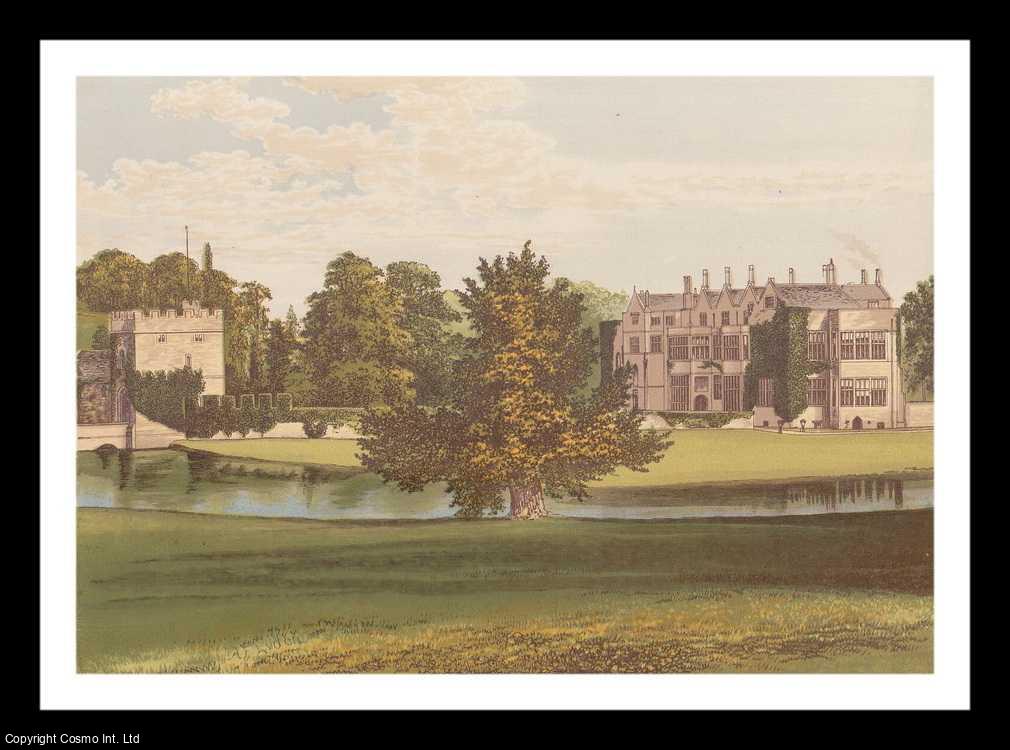 MORRIS, FRANCIS ORPEN - Broughton Castle, near Banbury, Oxfordshire. The House of Lord Saye And Sele. Antique Colour Print.