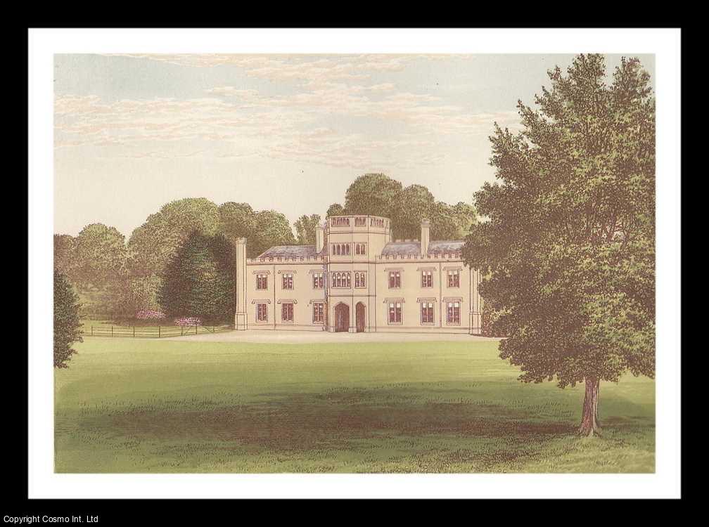 MORRIS, FRANCIS ORPEN - Wolseley Hall, near Rugeley, Staffordshire. The House of the Wolseley family. Antique Colour Print.