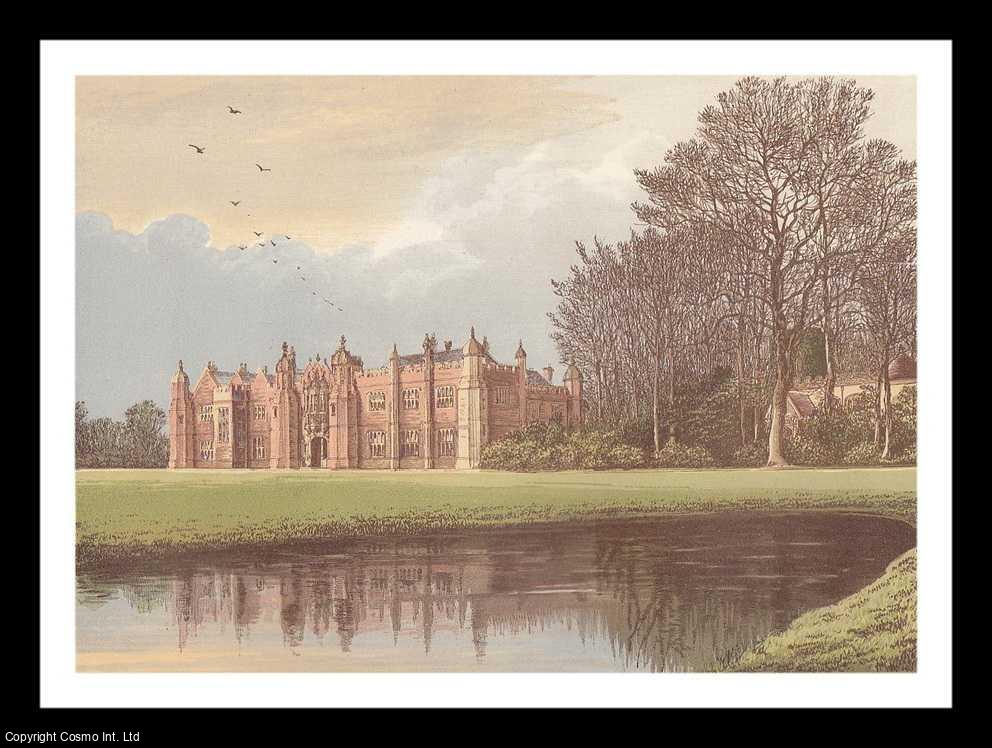 MORRIS, FRANCIS ORPEN - Hengrave Hall, near Bury St Edmunds, Suffolk. The House of the Gage family. Antique Colour Print.