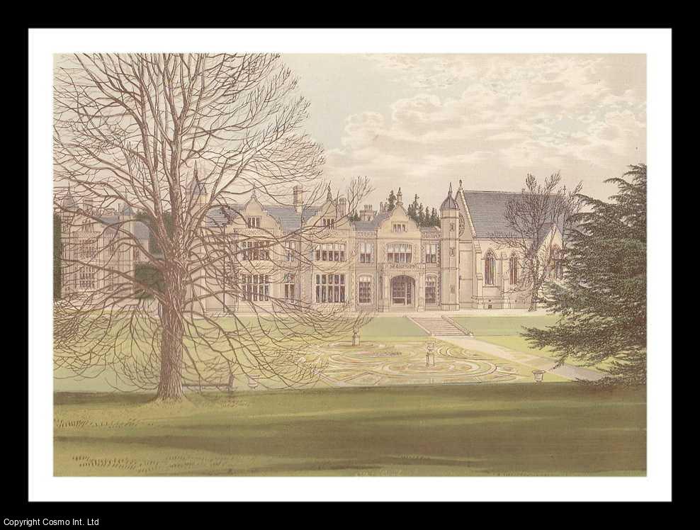 MORRIS, FRANCIS ORPEN - Exton House, near Oakham, Rutlandshire. The House of the Earl of Gainsborough. Antique Colour Print.