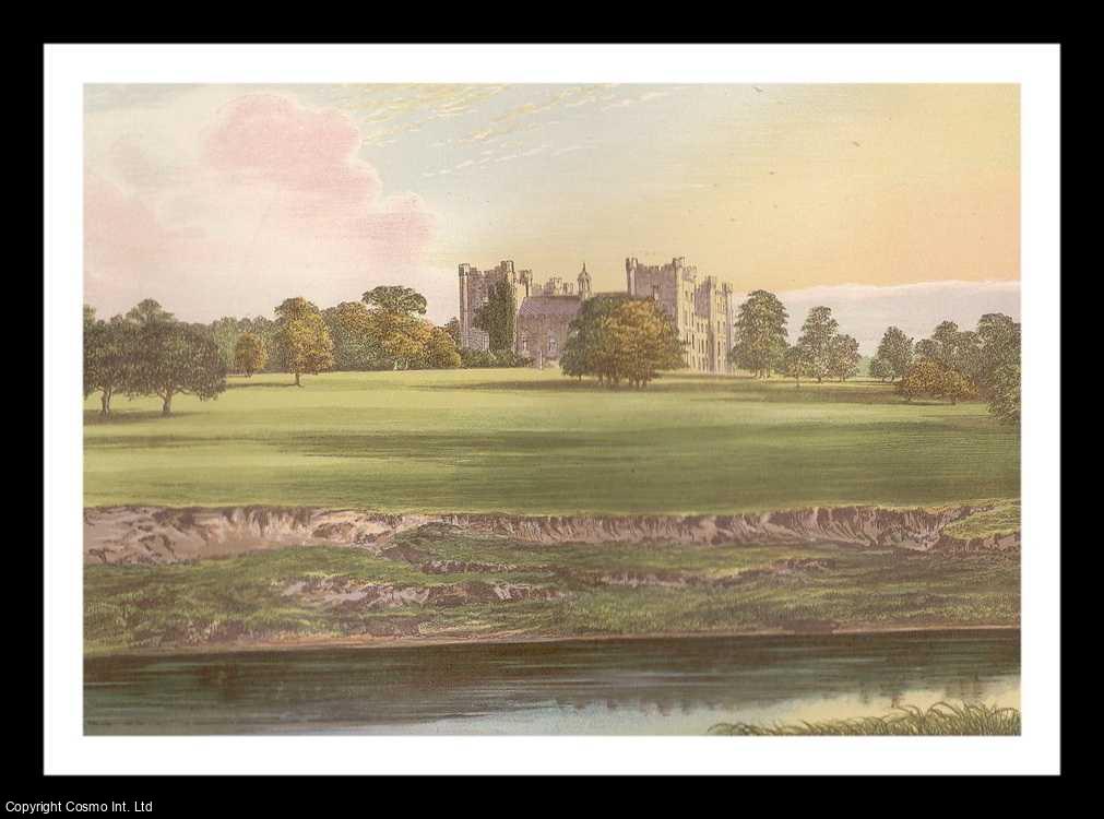 MORRIS, FRANCIS ORPEN - Lumley Castle, near Chester le Street, Durham. The House of the Earl of Scarbrough. Antique Colour Print.