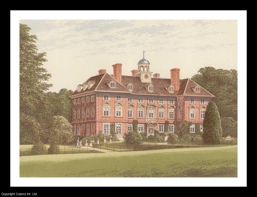 MORRIS, FRANCIS ORPEN - Tyttenhanger Park, near St Albans, Hertfordshire. The Home of the Countess of Caledon. Antique Colour Print.