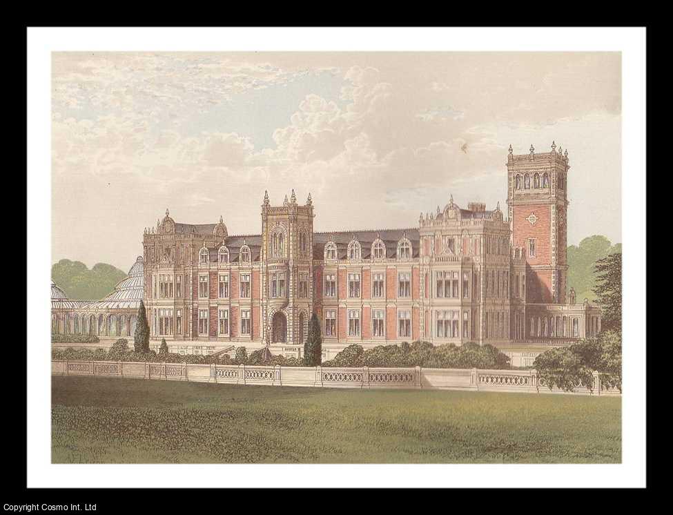 MORRIS, FRANCIS ORPEN - Somerleyton, near Lowestoft, Suffolk. The House of Crossley family. Antique Colour Print.