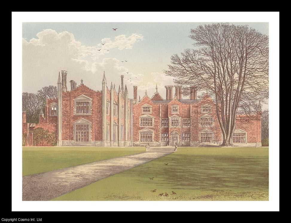 MORRIS, FRANCIS ORPEN - Witchingham Hall, near Reepham, Norfolk. The House of the Viscount Canterbury. Antique Colour Print.