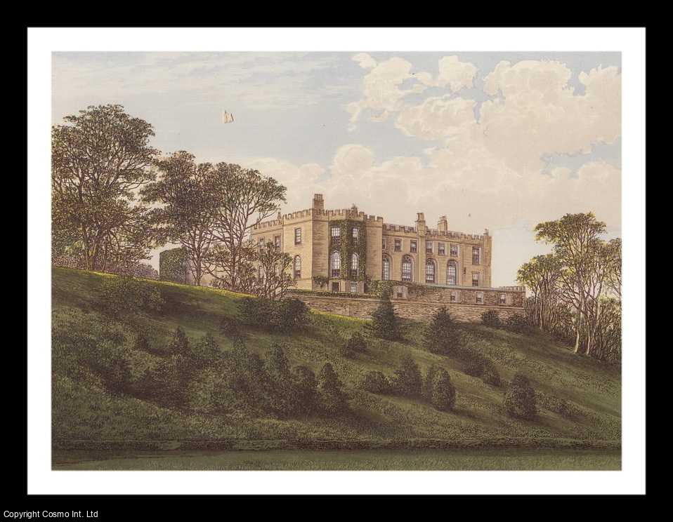 MORRIS, FRANCIS ORPEN - Workington Hall, near Whitehaven, Cumberland. The House of the Curwen family. Antique Colour Print.