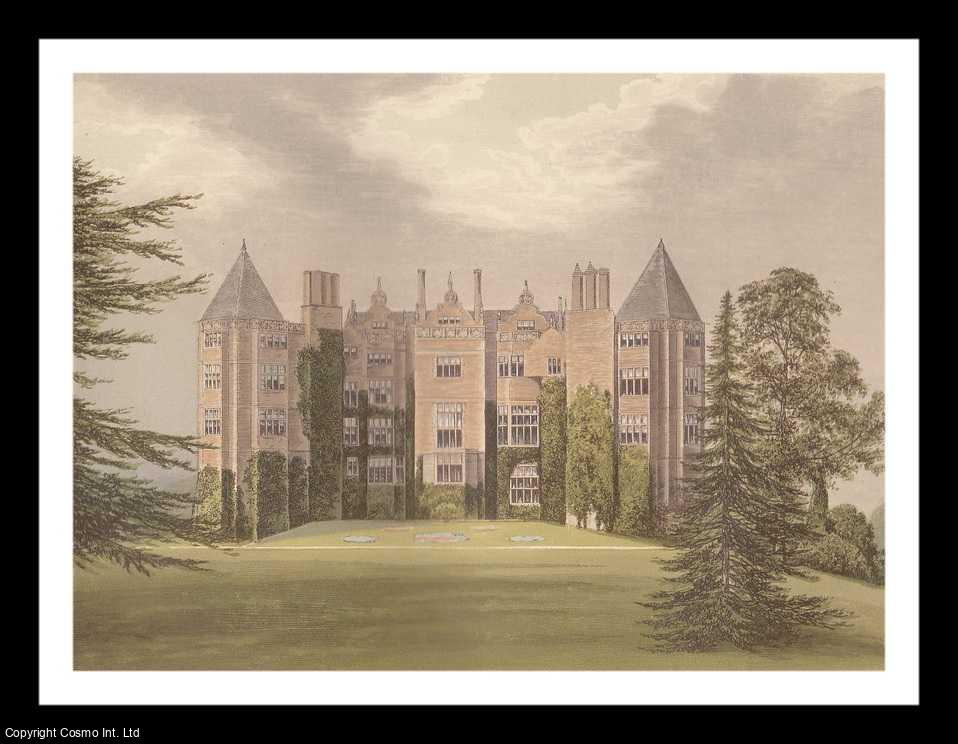 MORRIS, FRANCIS ORPEN - Westwood Park, near Droitwich, Worcestershire. The House of the Lord Hampton. Antique Colour Print.
