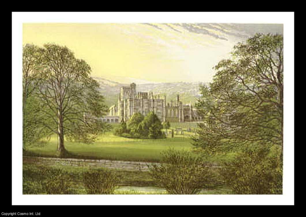 MORRIS, FRANCIS ORPEN - Ilam Hall, near Ashbourne, Staffordshire. The House of the Hanbury family. Antique Colour Print.