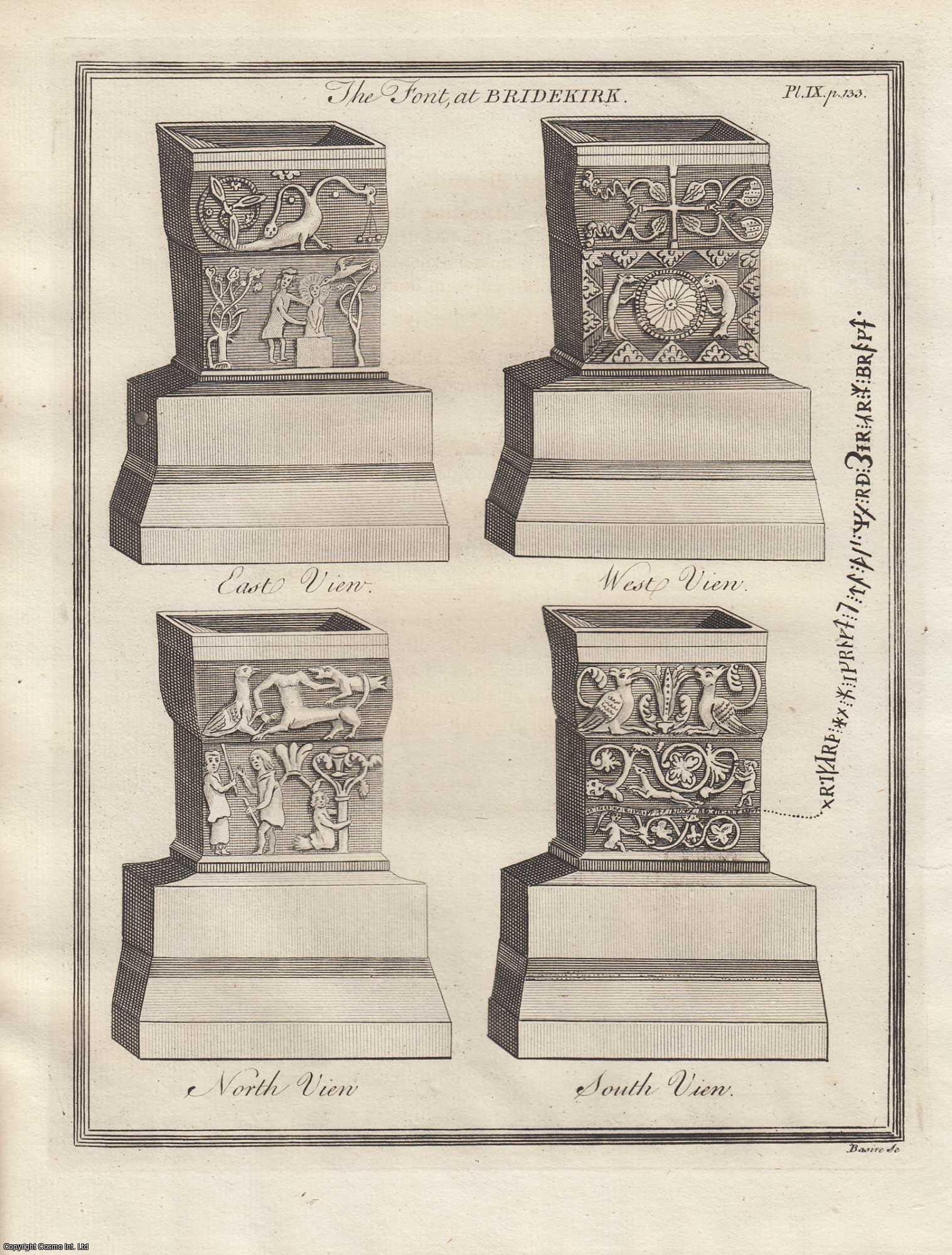 BISHOP LYTTLETON - Description of an Ancient Font at Bridekirk, in Cumberland. A rare original article from the journal Archaeologia, 1773.