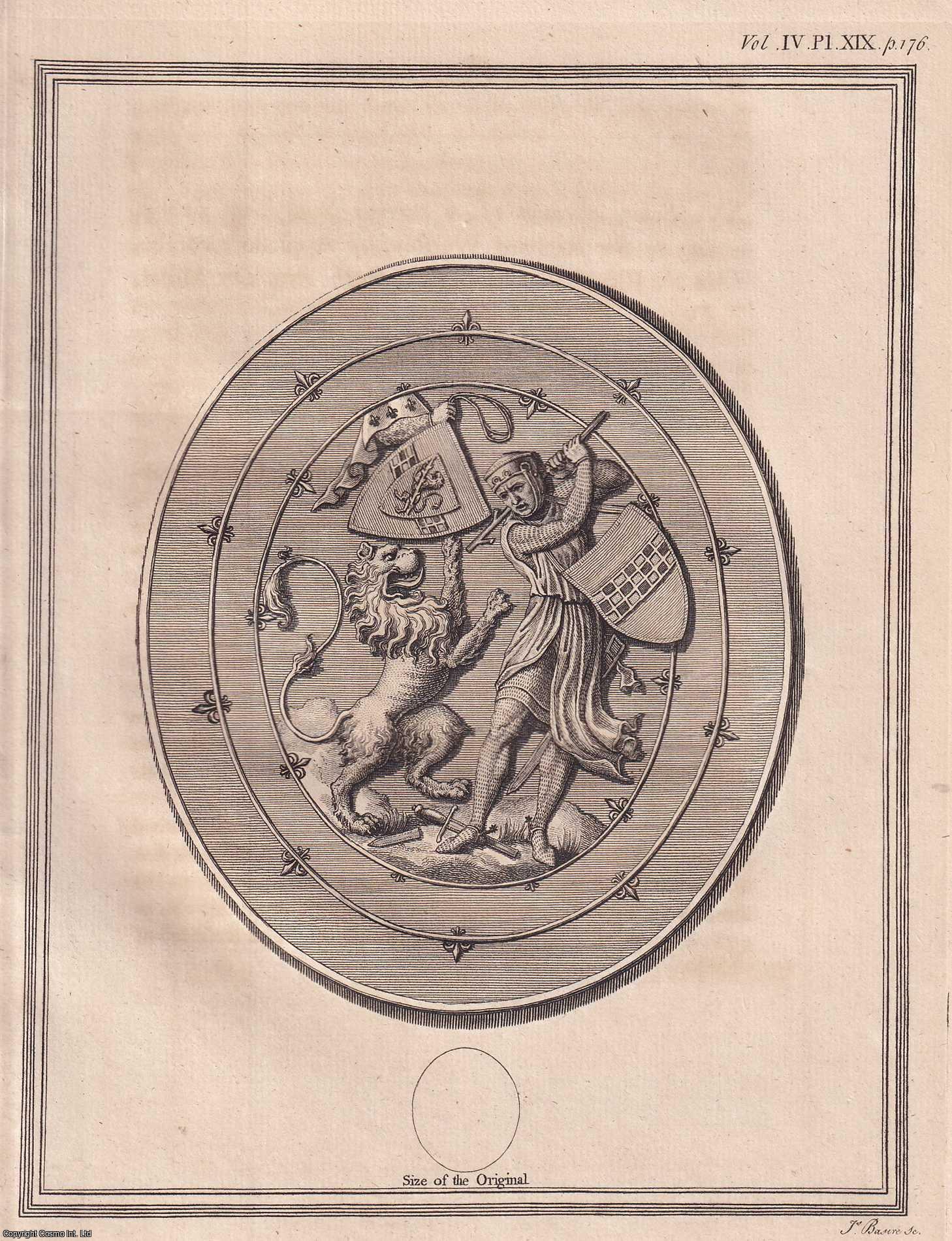 JOHN CHARLES BROOKE, ESQ. - Conjectures on Sir Richard Worsley's Seal. A rare original article from the journal Archaeologia, 1777.